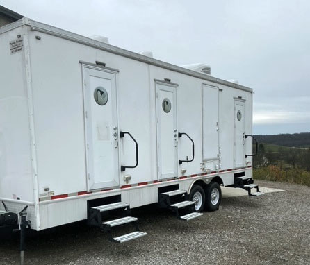 six station shower and toilet trailer