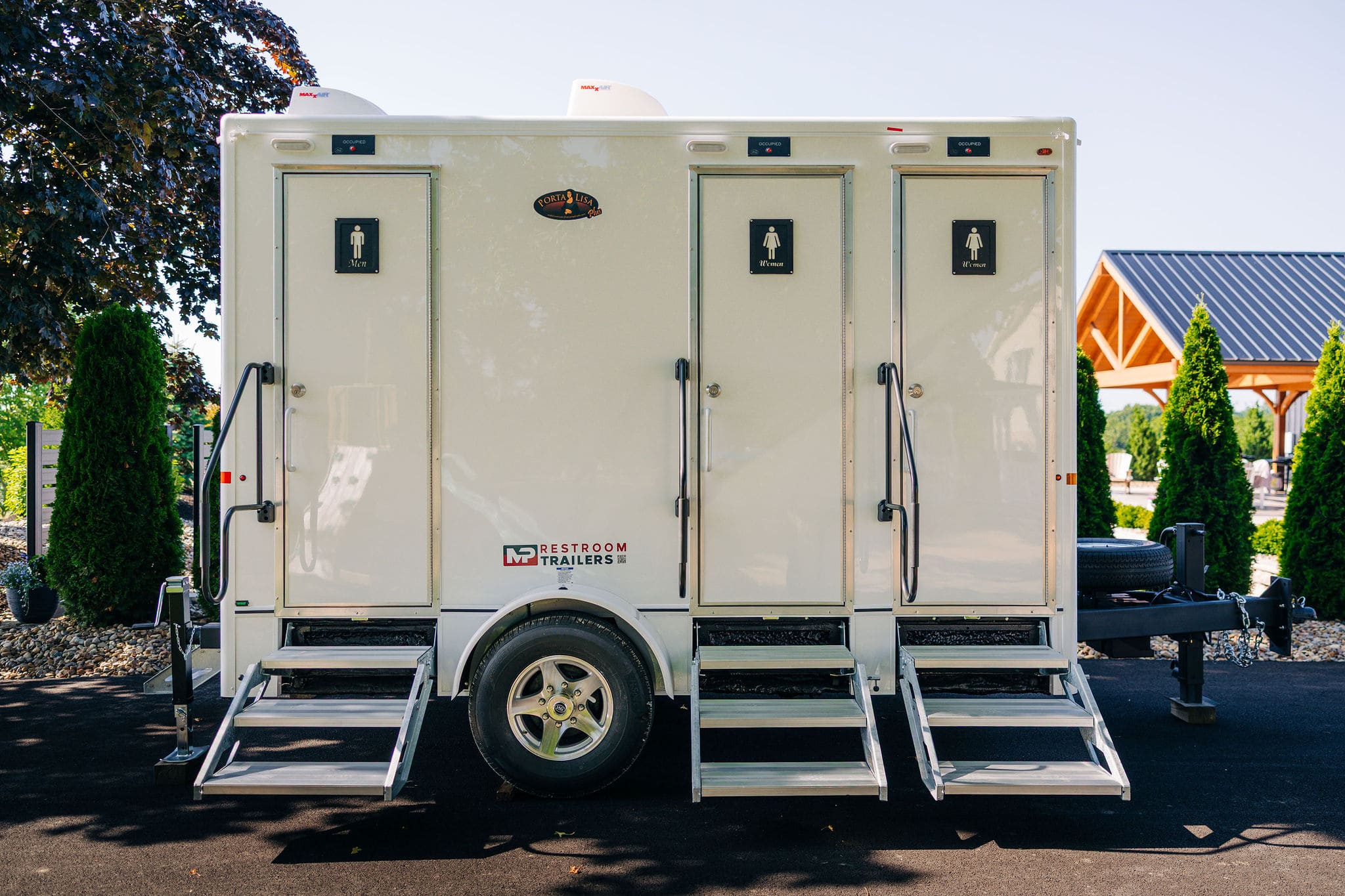 Elegant Restroom Trailer - Miller Portables Ohio